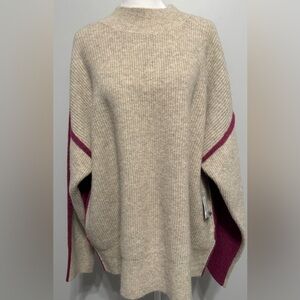 Karen Kane Color Block Mock Neck Sweater (NWT) - Size 2X